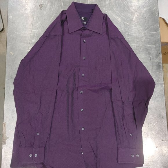 Excellent Condition Calvin Klein Regular Fit Men's Dress Shirt Size 16 32/33 - Picture 1 of 5